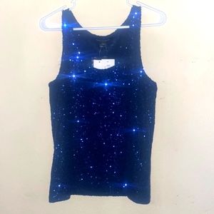 *NWT*French Connection Blue Beaded and Sequined Top